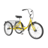 Husky Bicycles Industrial Tricycle, 600 lb Capacity, 26" Wheels, Yellow, Basket 160-303